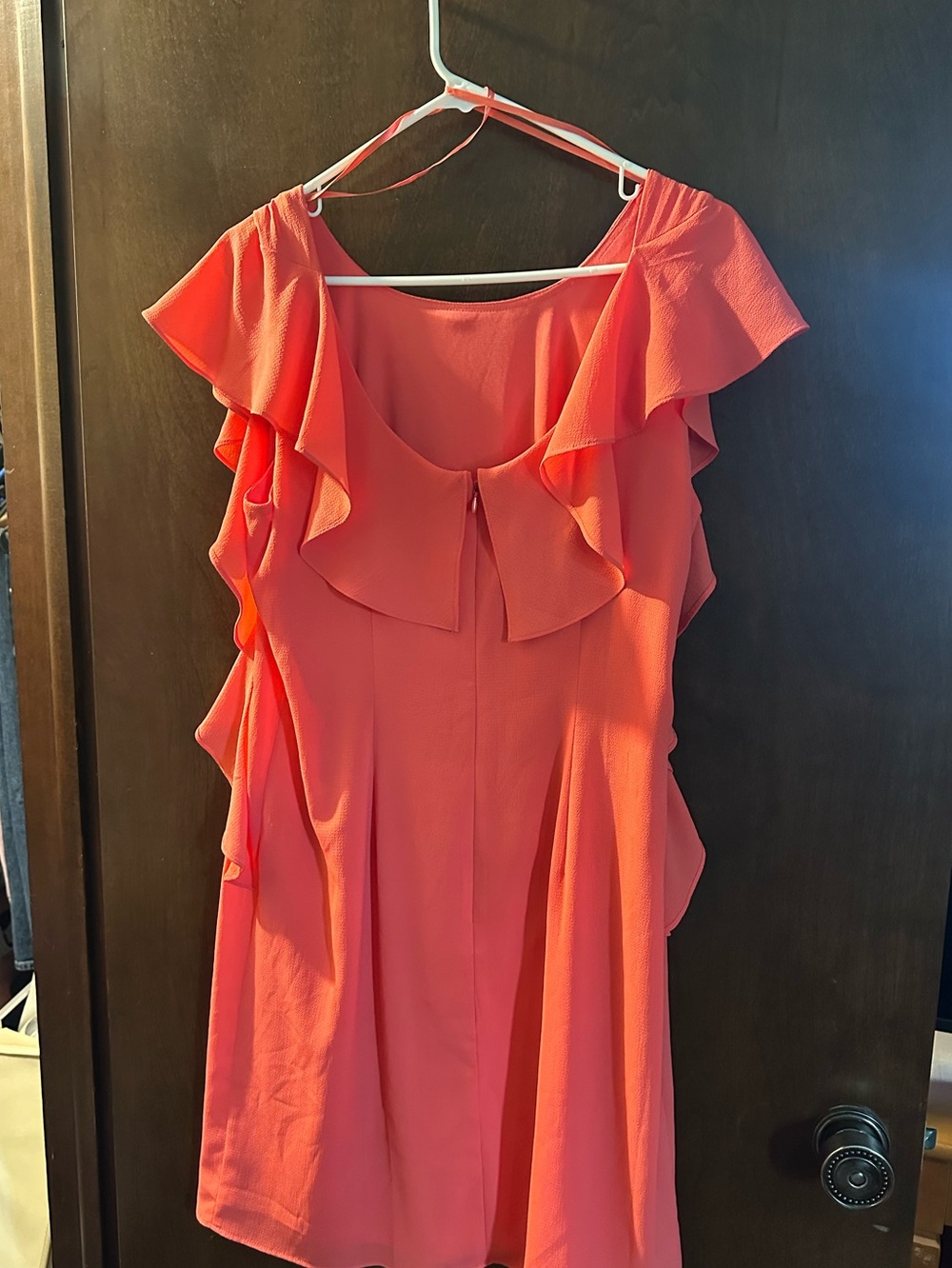 Jessica Howard Bright Coral Sleeveless Dress